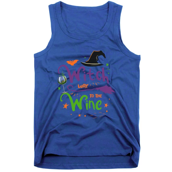 Funny Wine Ing Witches Witch Way To The Wine Halloween Cool Gift Tank Top