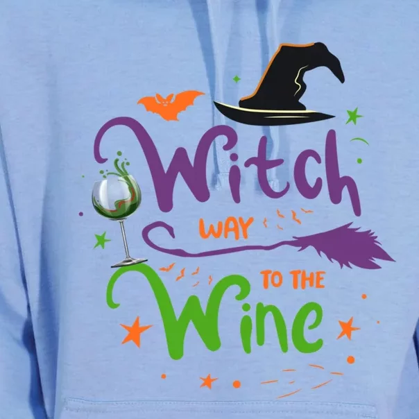 Funny Wine Ing Witches Witch Way To The Wine Halloween Cool Gift Unisex Surf Hoodie