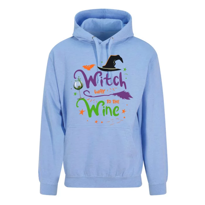 Funny Wine Ing Witches Witch Way To The Wine Halloween Cool Gift Unisex Surf Hoodie