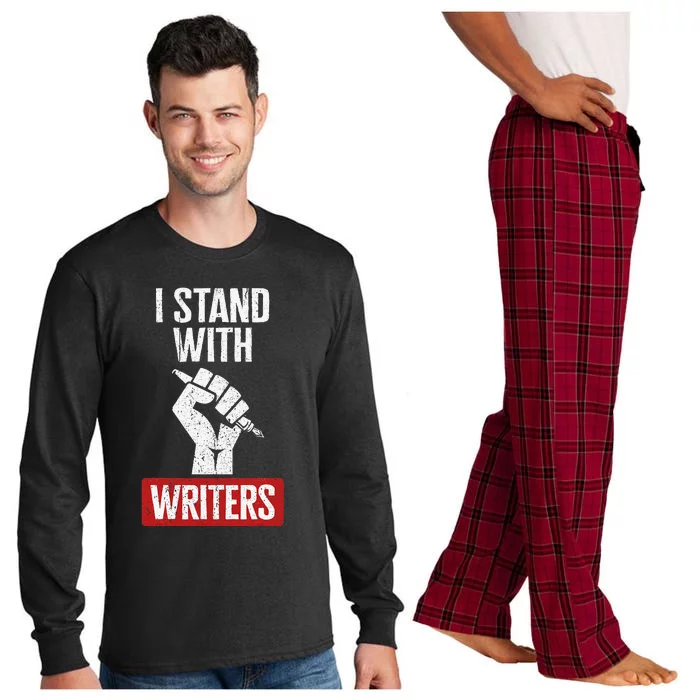 Fair Wages I Stand With Writers Guild Of America WGA Strike Long Sleeve Pajama Set