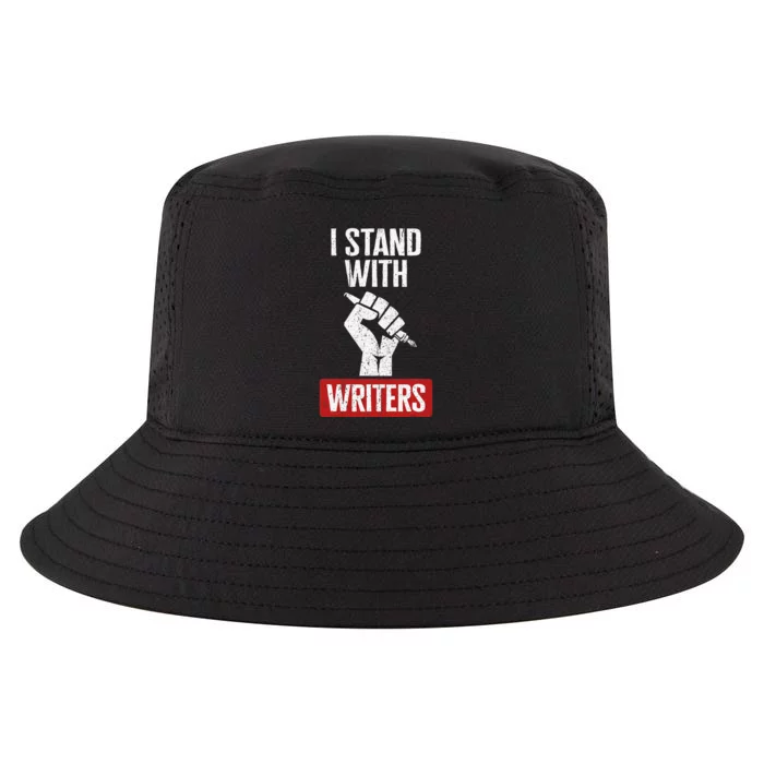 Fair Wages I Stand With Writers Guild Of America WGA Strike Cool Comfort Performance Bucket Hat