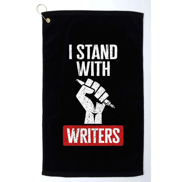 Fair Wages I Stand With Writers Guild Of America WGA Strike Platinum Collection Golf Towel