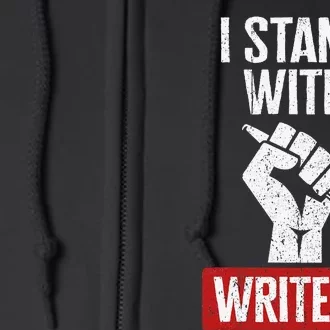 Fair Wages I Stand With Writers Guild Of America WGA Strike Full Zip Hoodie