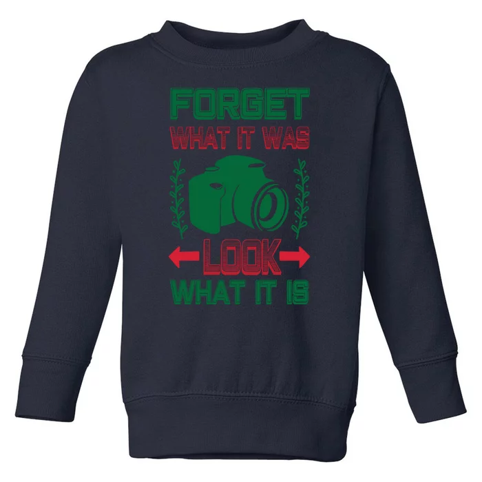 Forget What It Was Look What It Is Toddler Sweatshirt