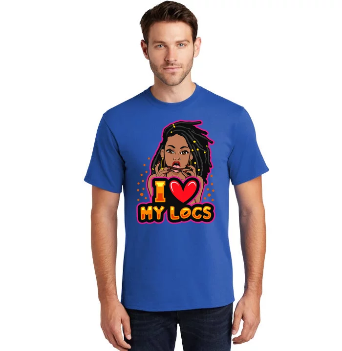 Funny Weed I Love My Locs Black Queen Dreadlocks Gift Tall T-Shirt