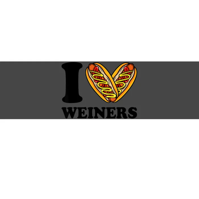 Funny Wiener I Love Weiners Hotdogs Frank Sausage Bun Gifts For Owners Bumper Sticker