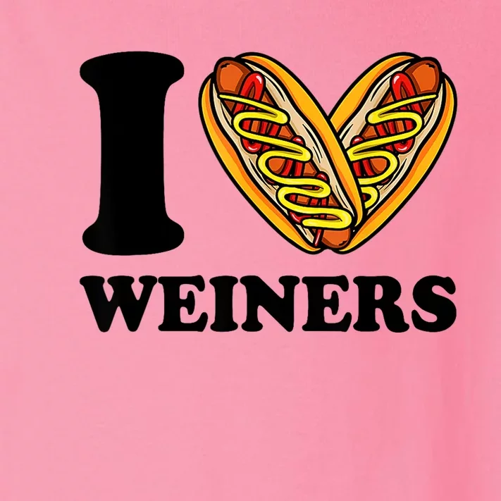 Funny Wiener I Love Weiners Hotdogs Frank Sausage Bun Gifts For Owners Toddler Long Sleeve Shirt