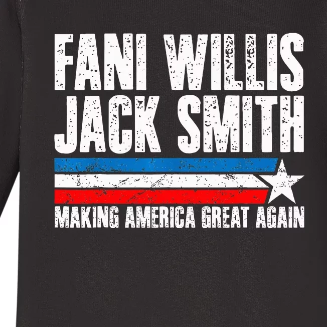 Fani Willis Jack Smith For President 2024 Retro Baby Long Sleeve Bodysuit