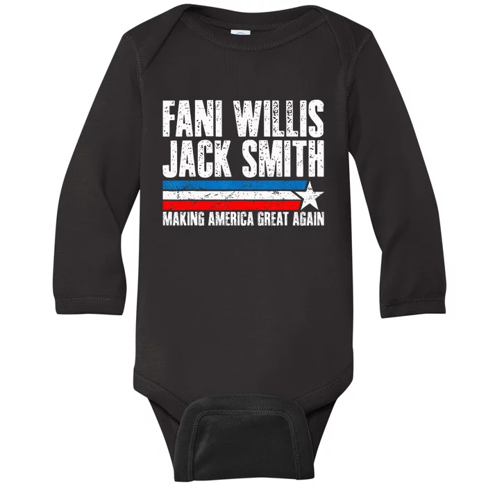 Fani Willis Jack Smith For President 2024 Retro Baby Long Sleeve Bodysuit