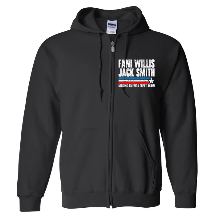 Fani Willis Jack Smith For President 2024 Retro Full Zip Hoodie