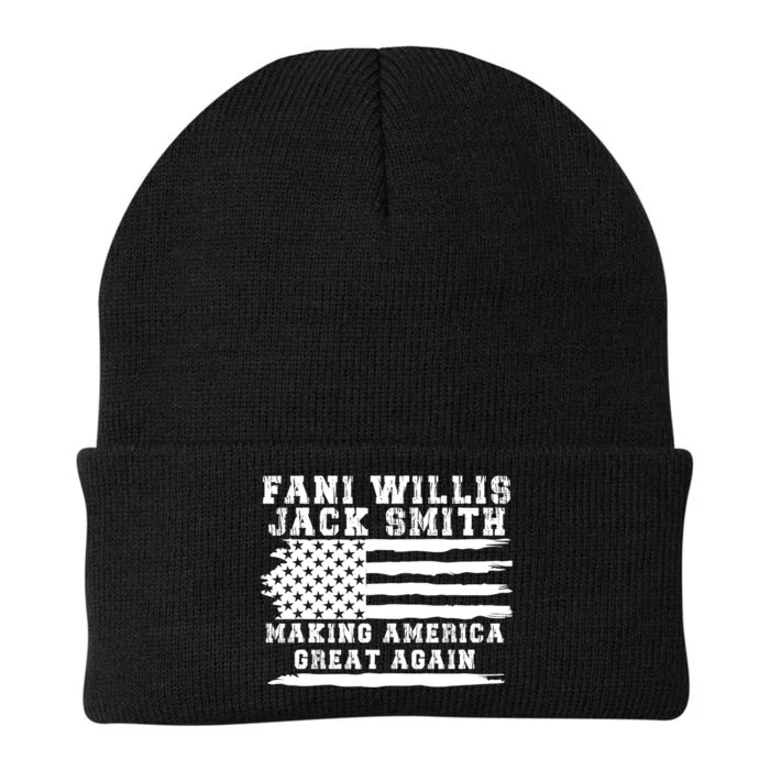 Fani Willis Jack Smith For President 2024 Retro Men Women America Flag Knit Cap Winter Beanie