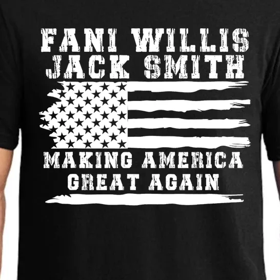 Fani Willis Jack Smith For President 2024 Retro Men Women America Flag Pajama Set