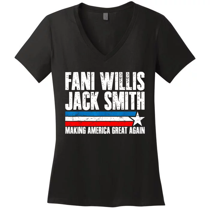 Fani Willis Jack Smith For President 2024 Funny Political Design Women's V-Neck T-Shirt