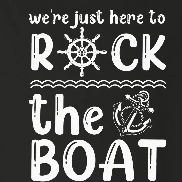 Funny We're Just Here To Rock The Boat Lover Cruise Couples Toddler Long Sleeve Shirt