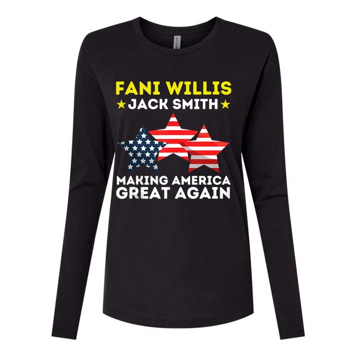 Fani Willis Jack Smith Funny President Of 2024 Saying Womens Cotton Relaxed Long Sleeve T-Shirt