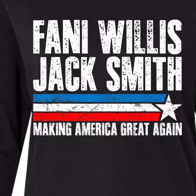 Fani Willis Jack Smith For President 2024 Retro Womens Cotton Relaxed Long Sleeve T-Shirt