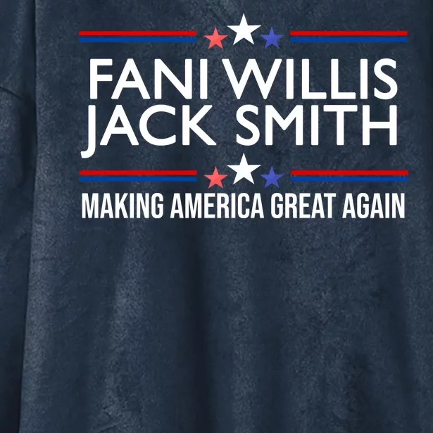 Fani Willis Jack Smith MAGA Hooded Wearable Blanket