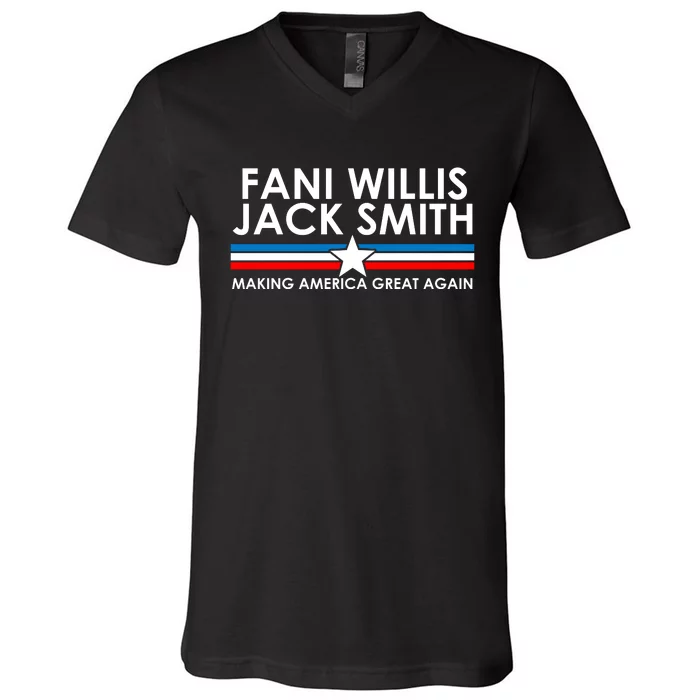 Fani Willis Jack Smith For President 2024 V-Neck T-Shirt