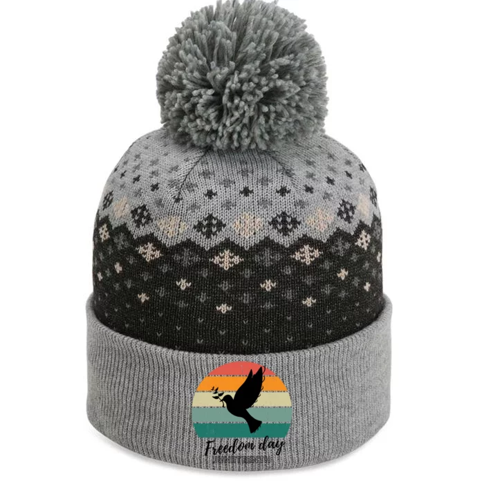 Freedom Wings: Junenth Celebration Gift The Baniff Cuffed Pom Beanie