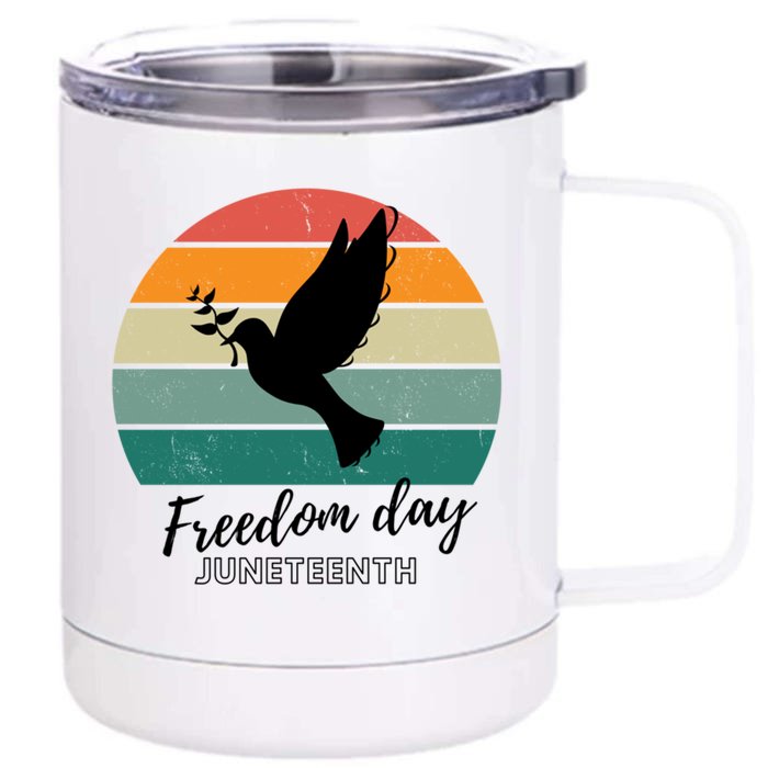 Freedom Wings: Junenth Celebration Gift Front & Back 12oz Stainless Steel Tumbler Cup