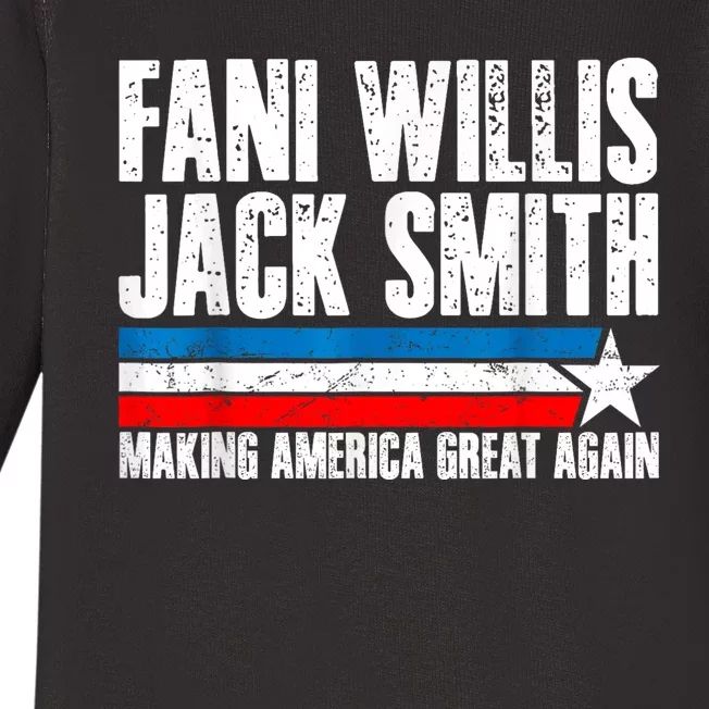 Fani Willis Jack Smith For President 2024 Retro Baby Long Sleeve Bodysuit