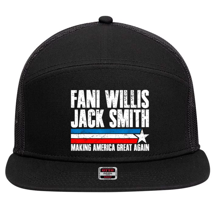 Fani Willis Jack Smith For President 2024 Retro Men Women 7 Panel Mesh Trucker Snapback Hat