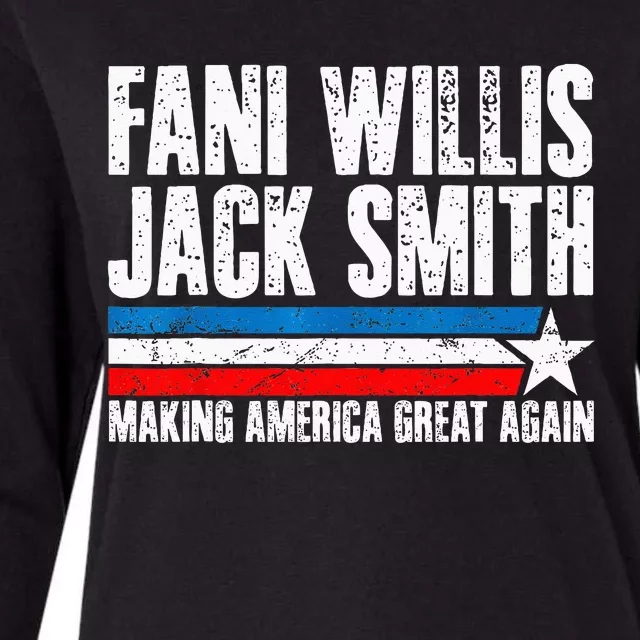 Fani Willis Jack Smith For President 2024 Womens Cotton Relaxed Long Sleeve T-Shirt