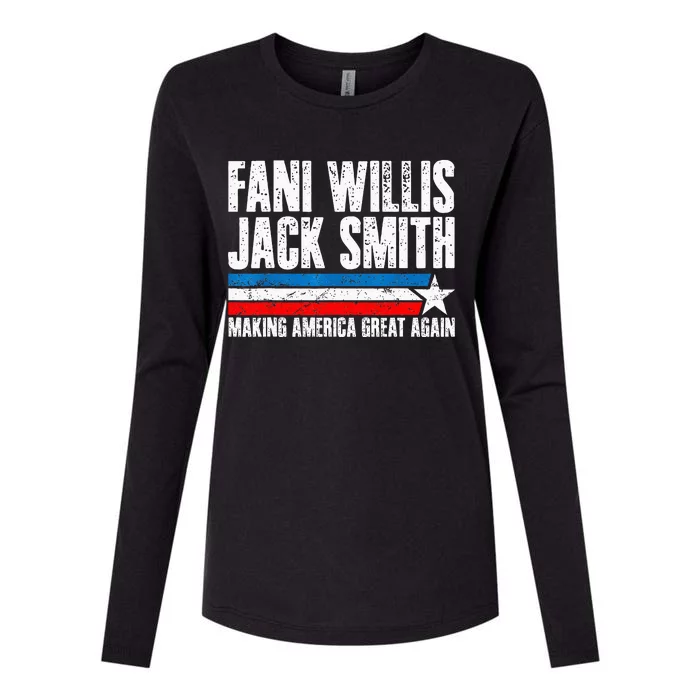 Fani Willis Jack Smith For President 2024 Womens Cotton Relaxed Long Sleeve T-Shirt