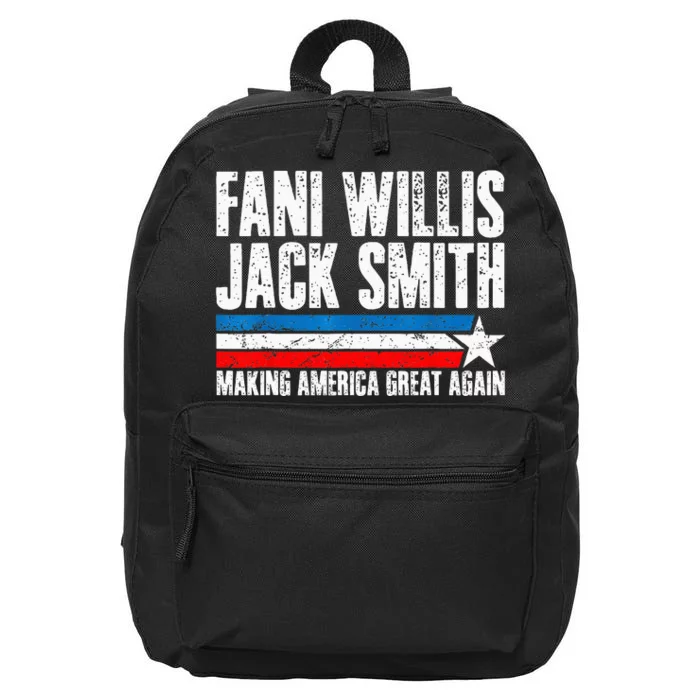 Fani Willis Jack Smith For President 2024 16 in Basic Backpack