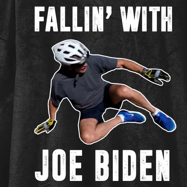 Fallin With Joe Biden Funny Bicycle Hooded Wearable Blanket