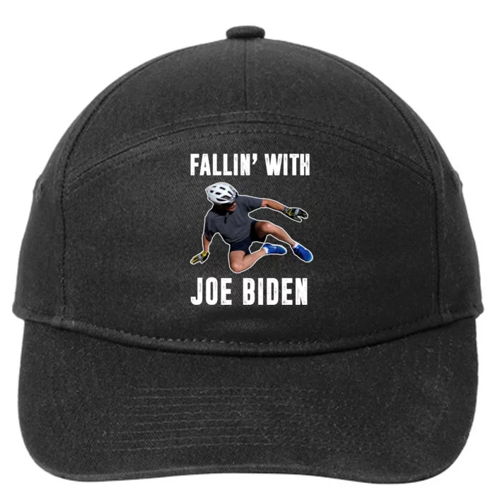 Fallin With Joe Biden Funny Bicycle 7-Panel Snapback Hat