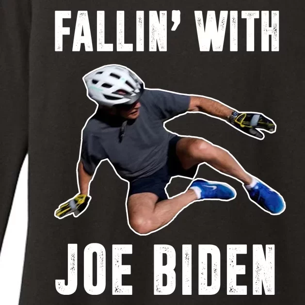 Fallin With Joe Biden Funny Bicycle Womens CVC Long Sleeve Shirt