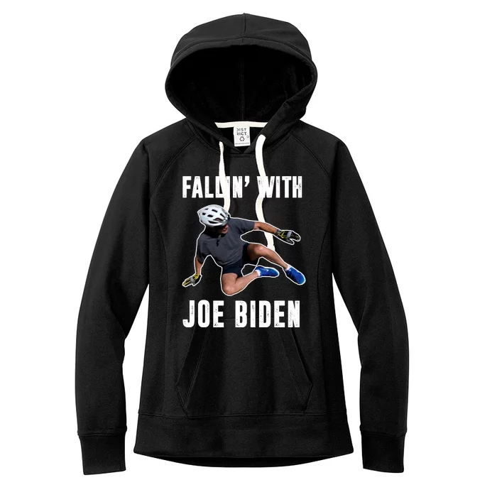 Fallin With Joe Biden Funny Bicycle Women's Fleece Hoodie