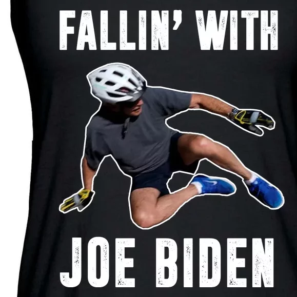 Fallin With Joe Biden Funny Bicycle Ladies Essential Flowy Tank