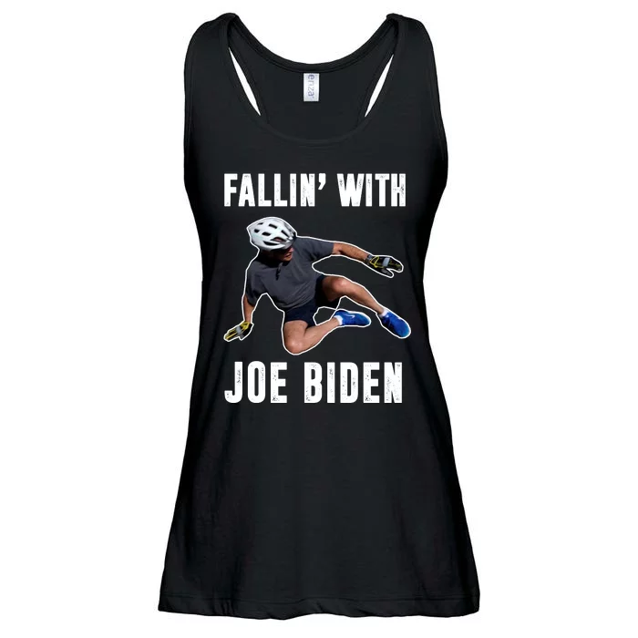 Fallin With Joe Biden Funny Bicycle Ladies Essential Flowy Tank