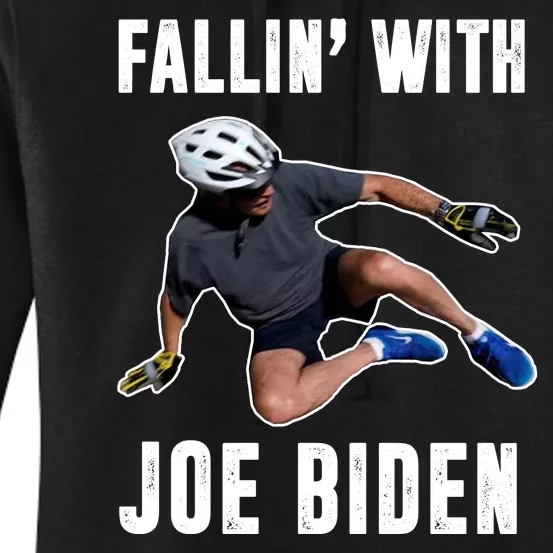 Fallin With Joe Biden Funny Bicycle Women's Pullover Hoodie