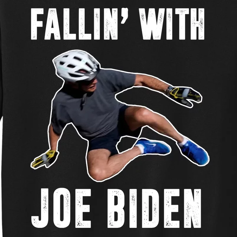 Fallin With Joe Biden Funny Bicycle Tall Sweatshirt