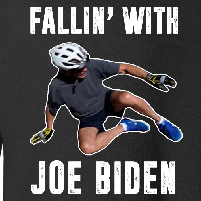 Fallin With Joe Biden Funny Bicycle Toddler Sweatshirt