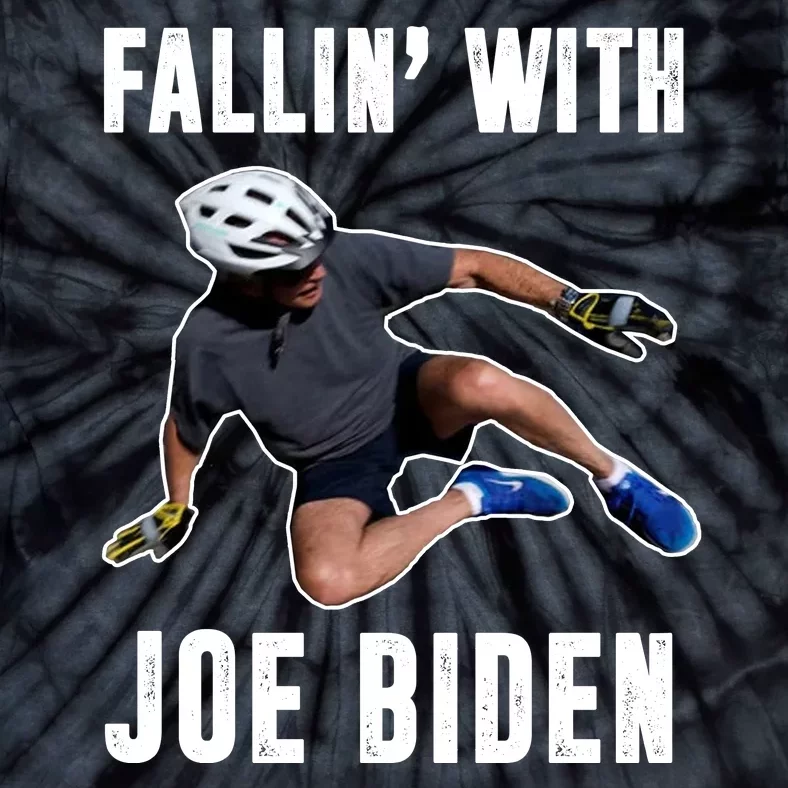 Fallin With Joe Biden Funny Bicycle Tie-Dye T-Shirt