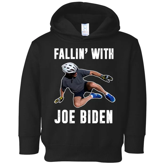 Fallin With Joe Biden Funny Bicycle Toddler Hoodie