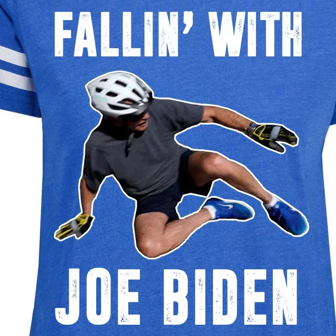 Fallin With Joe Biden Funny Bicycle Enza Ladies Jersey Football T-Shirt