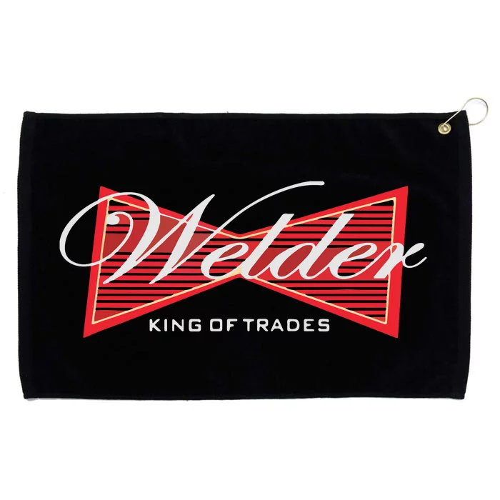 Funny Welder King Of Trades Tee Grommeted Golf Towel