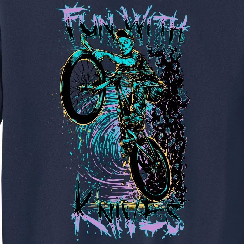 Fun With Knives Bike Trickster Rider Sweatshirt