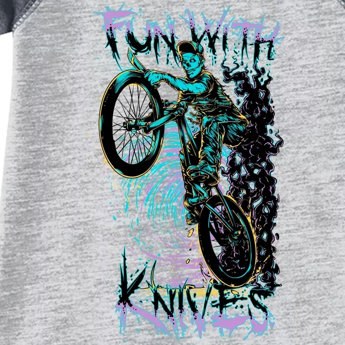 Fun With Knives Bike Trickster Rider Infant Baby Jersey Bodysuit