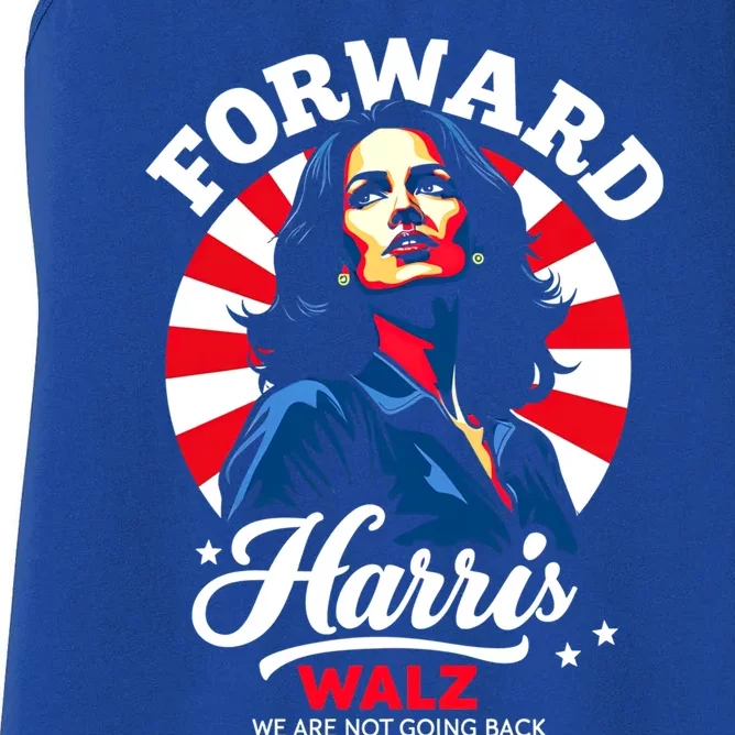 Forward With Kamala Harris Walz Political Campaign Gift Women's Racerback Tank