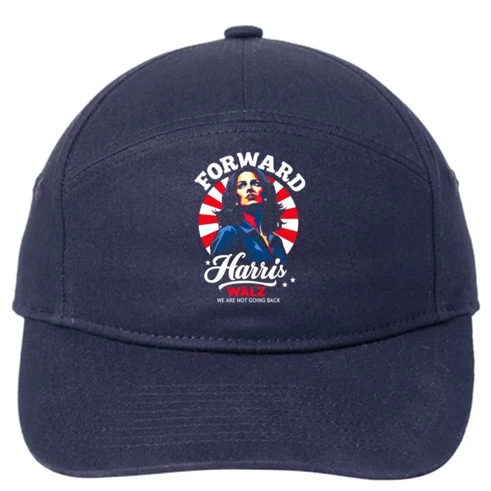 Forward With Kamala Harris Walz Political Campaign Gift 7-Panel Snapback Hat