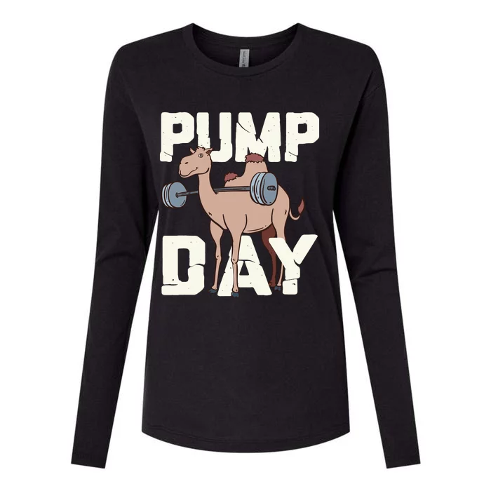 Funny Weight Lifting Hump Day Camel Fitness Humor Womens Cotton Relaxed Long Sleeve T-Shirt