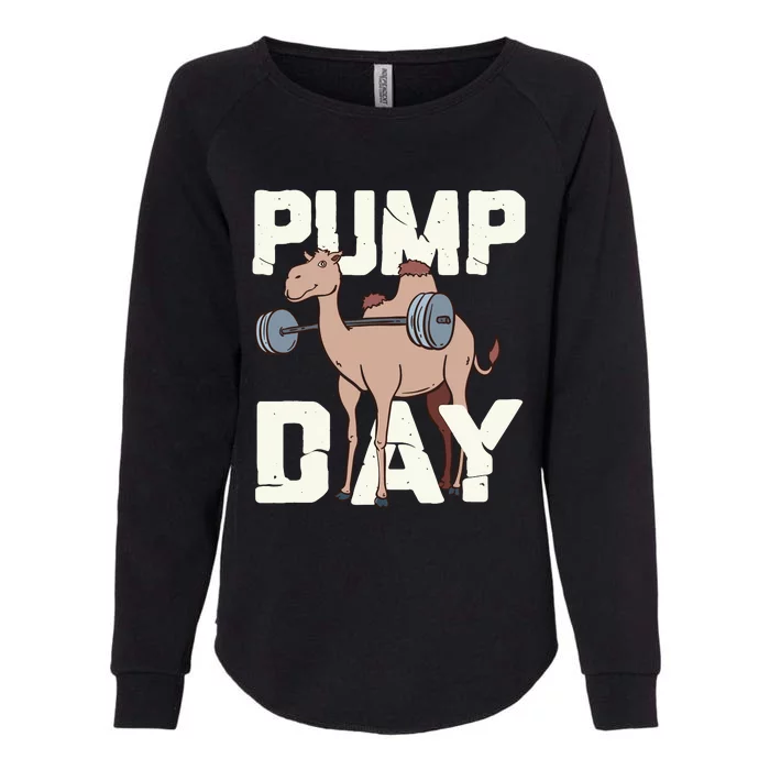 Funny Weight Lifting Hump Day Camel Fitness Humor Womens California Wash Sweatshirt