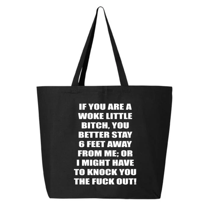 Funny Woke Little Bitch 25L Jumbo Tote