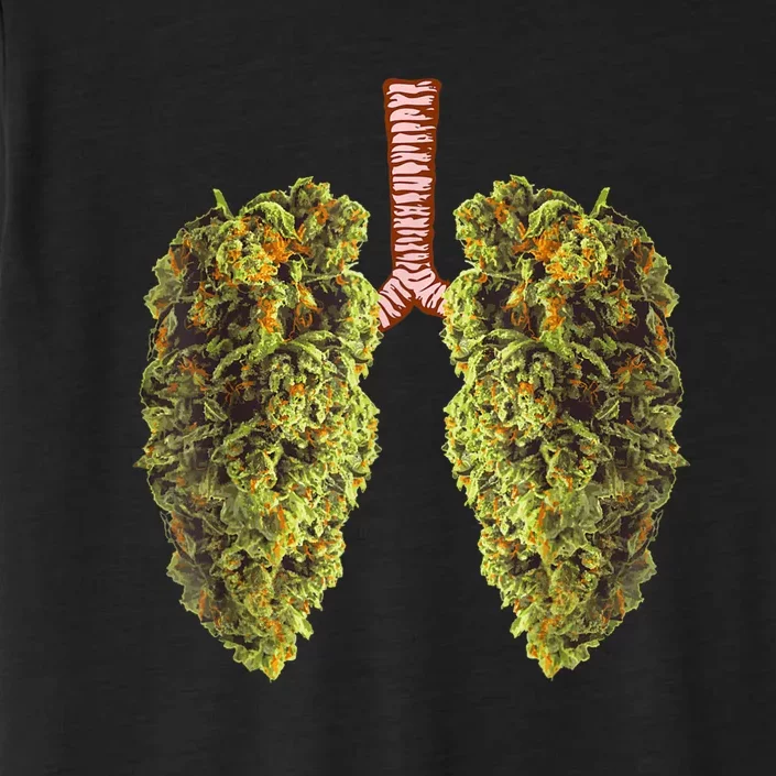 Funny Weed Lung Marijuana Bud THC Lung TShirt ChromaSoft Performance T-Shirt